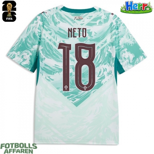 Portugal Pedro Neto #18 Bortatröja VM 2026 Kortärmad
